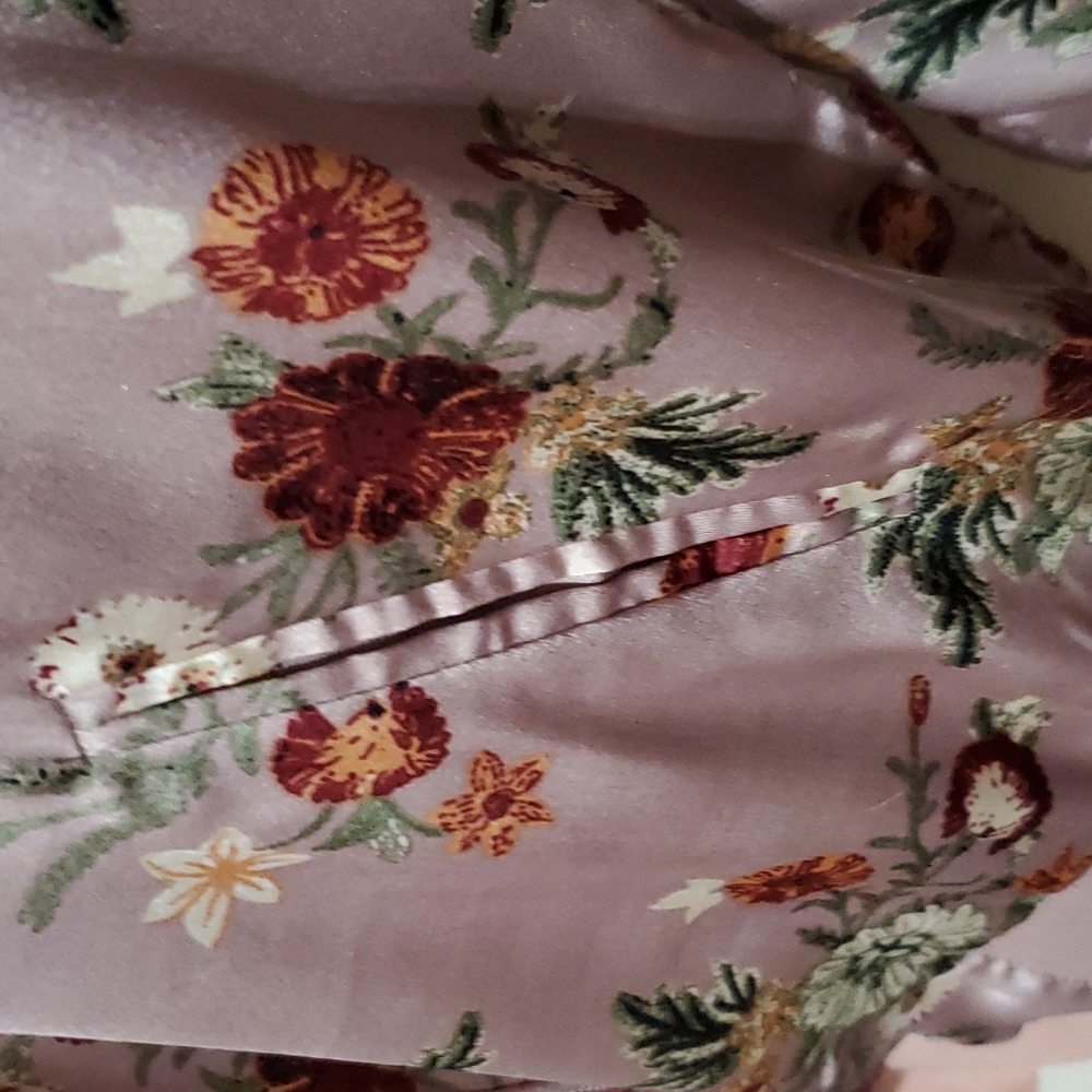 Truly 4 You Dusty Pink Floral Dress Jacket Womens Size Medium - Picture 5 of 11